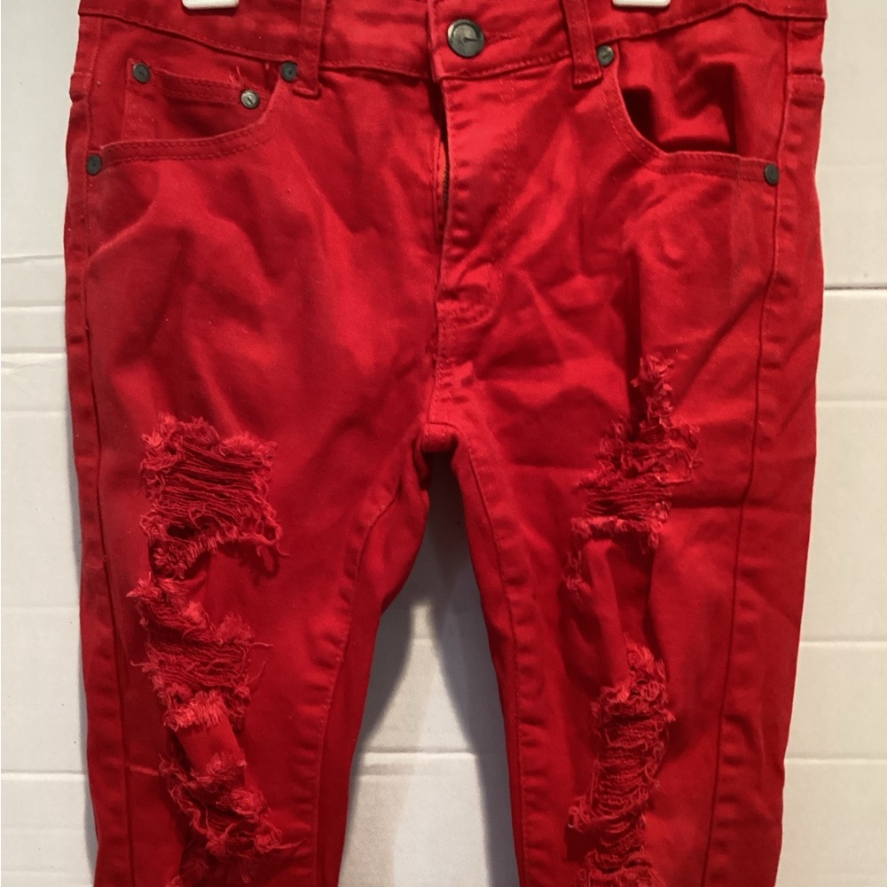Men’s Red RPM Ripped Denim Jeans size 30/32